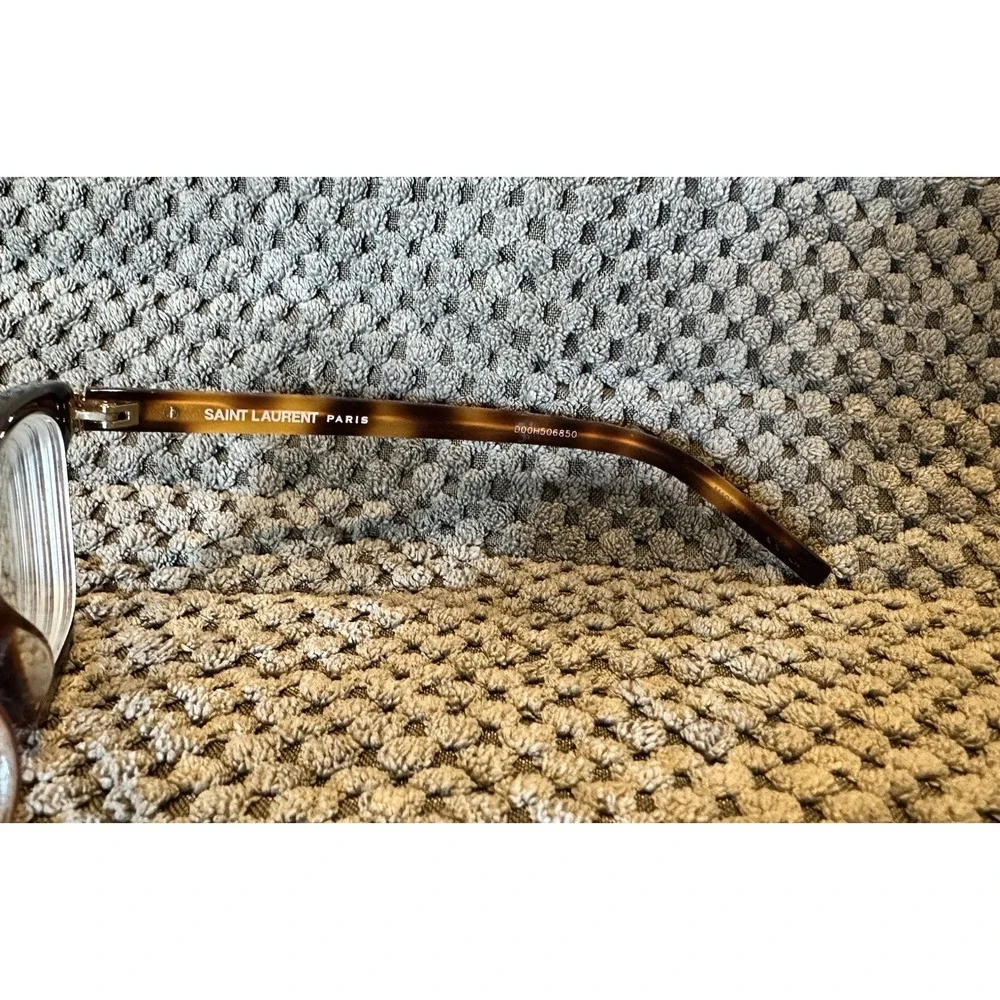 Saint Laurent SL M110 HavanaBrown Eyeglass Frames XS 48 17 140 002 Gold YSL Logo